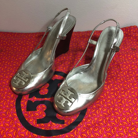 Tory Burch Shoes - Tory Burch Reva Wedge Slingback Sz 8